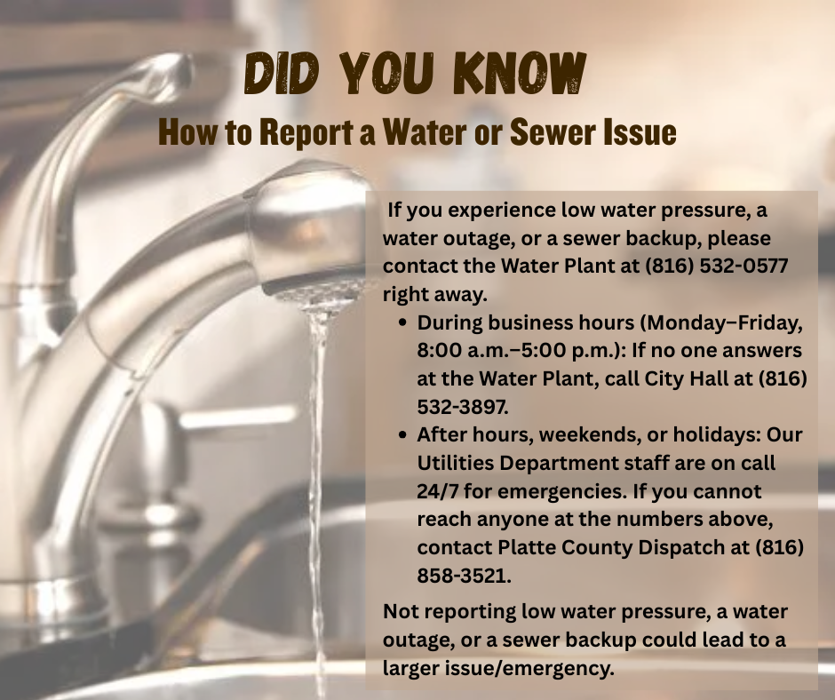 Report a Water or Sewer Issue